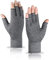 VITTO Arthrose Handschuhe mit Griffen (1 Paar) - Kompressionshandschuhe Damen und Herren für Wärmehandschuhe, Rheuma und Arthritis (L, Grau)