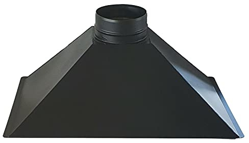 Chimenea de madera 125 x 63 x 40 cm con salida de humo de 25 cm de diámetro