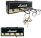 Hedallo Pour Marshall Porte-clé mural Jack II Rack 2.0 JCM800 Porte-clé mural pour guitare avec 4 prises de guitare (noir)