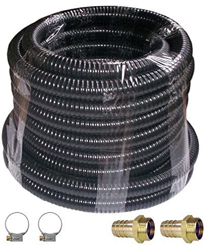 Saug-/Druckschlauch Saugschlauch Wasserschlauch Druckschlauch Schlauch 1 Zoll inkl. Verschraubungen für Hauswasserwerk Kreiselpumpe Jetpumpe