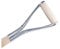 D Type Shaft Handle 100 cm / 39 Replacement Handle for Shovel Spade Fork - Metal-Reinforced Hardwood D Grip Extension - Tapered from 40 mm to 25 mm Shaft - Garden, Landscaping, Construction Tool