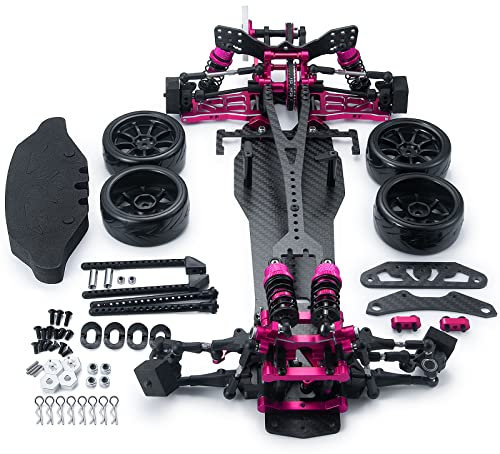 AXspeed CNC Aluminium Chassis 1:10 RWD Drift Rennwagen-Rahmenkit Remodel Belt Drive für Sakura D5S