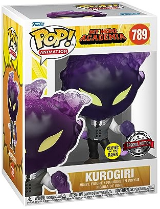 Funko Pop! Animation: My Hero Academia (MHA) - (MHA) - Kurogiri - Glow In the Dark - Collectable Vinyl Figure - Gift Idea - Official Merchandise - Toys for Kids & Adults - Anime Fans