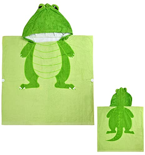 Cozlly Strandtuch Badeponcho Kinder Weiche Baumwolle Badetücher Badehandtuch Badetuch Poncho Kinderhandtuch Cartoon Handtuch mit Kapuze Kapuzenhandtuch für Kinder Jungen Mädchen