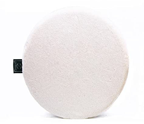 ZIBENE Stuhlkissen 40 Mal 40, Sitzkissen Stuhl Rund 2er Set, Stuhlkissen Memory-Schaum FüLlung Verformungshemmend Anti-Rutsch-Boden, Indoor Outdoorsitzpolster Waschbar mit ReißVerschluss Weiß