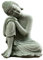 Sharplace Kleine Buddha-Statue, Ornament, orientalisches Dekor, Buddhismus-Dekor, rustikale Yoga-Figuren für, Meditation, Desktop, Seitenkopf