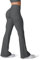 HEGALY Damen Flare Yogahose – Crossover Flare Leggings Hohe Taille Bootcut Sweatpants, dunkelgrau, XX-Large