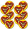 3|5|10 oder EINZELN Button Lebkuchenherz Bussi 37 mm Button Ansteckbutton Pin Oktoberfest Wiesn Volksfest Anstecker für Kleidung oder Tasche (10x Lebkuchenherz Bussi)