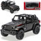 alles-meine.de GmbH Jeep Wrangler Rubicon JL Cabrio Offen Schwarz 4. Generation Ab 2018 ca 1/43 1/36 Kins*mart Modell Auto mit individiuellem Wunschkennzeichen