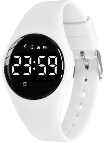 BEN NEVIS Reloj de Pulsera Digital con podómetro, vibración, Alarma, Distancia, cronómetro y Ejercicio, Resistente al Agua, Recargable, para Actividades al Aire Libre, para niños y niños
