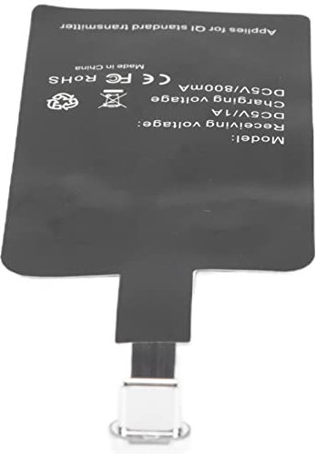 Récepteur de sans Fil Qi Type-C, Excellent Adaptateur de Rapide Micro USB Type-C Léger et Compact Plug and Play pour Téléphone Android