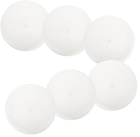 KICHOUSE 6pezzi Tovagliette Intrecciate e Sottobicchieri Tovagliette Rotonde Decorative Per Casa Sottopiatto in Plastica Isolante Per Stoviglie Da Pranzo
