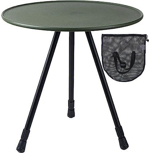 Fituenly Camping Runde Tisch Klapptelescopic Dining Outdoor Dreibeiner Tisch Liftbares Campingtisch Für Kaffee-wanderungspicknick