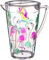 Fizporium Funky Flamingo Picnic Jug, Plastic Pitcher with Lid Jugs, Juice Jugs, Pastic Water Jugs Ideal for Outdoors - 3 litres