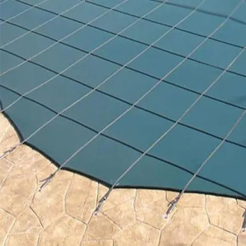kubeier Pool Abdeckplane Kreisförmig 10m 9m 8m 7m 6m 5m 4m 3m 2m Durchmesser Pool Cover Poolabdeckplane Winter Runden Pool, Poolabdeckung Enges Netz, Sicherheitsabdeckung für Schwimmbäder,31ft/9.4m