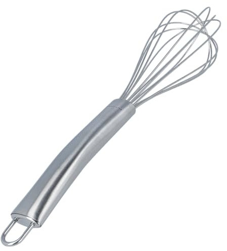 EUROHOME Schneebesen CARMEN aus rostfreiem Edelstahl spülmaschinengeeignet - Rührbesen 28 cm Länge - Rührer Mixer mit ergonomischem Edelstahlgriff - Edler Schaumschläger mit Aufhänger im Griff