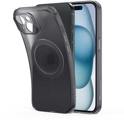 ESR for iPhone 15 Case, Compatible with MagSafe, Military-Grade Protection, Resists Yellowing and Scratches, Magnetic Phone Case for iPhone 15, Zero Series, Frosted Black