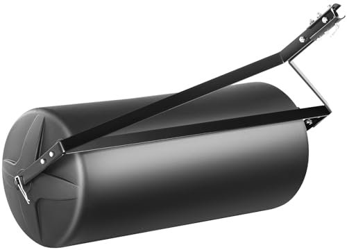VEVOR Rullo da Giardino Capienza ca. 181L Rullo da Giardino Riempito Sabbia/Acqua LLDPE Telaio in Acciaio, Rullo da Giardino per Prato Facile da Girare per Traino Trattore, Rullo da Livellare Prato