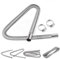 Swpeet 3Pcs 1 x 39 - 25mm x 100cm Stainless Steel Diesel Heater Exhaust Pipe with 18mm-29mm Hose Clamps Kit, Fuel Tank Air Heater Diesel Gas Vent Hose Exhaust Tubing for Car Vehicle