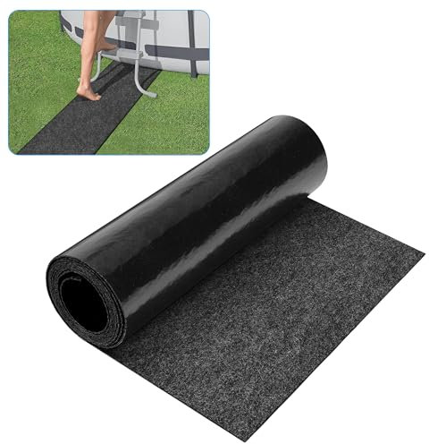 Tapete protector de suelo para piscinas de 9.8 pies x 15.7 pulgadas, absorbente, impermeable, almohadilla de protección del suelo, piscinas sobre el suelo, caminos, pasarelas para proteger piscinas,