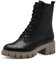 Tamaris Damen Stiefelette bequem; BLACK COMBINED, EU 36