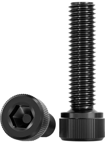 Drenky Allen Socket Cap Head Screws M6 X 25mm Cylinder Screws with Hexagon Socket SUS 304 Black Screws DIN 912 (ISO 4762) M6 Hexagon Socket Screw/Bolts Allen Socket Cap Screws, Pack of 20
