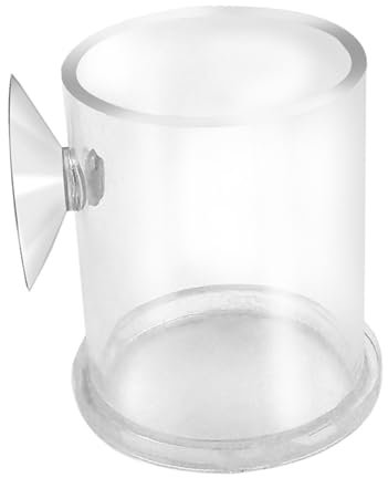 DECOMELODY Fish Tank Futterring Mit Saugnapf Praktischer Futterspender Für Aquarien Geeignet Für Flakes Und Schwimmendes Futter Aus Robustem Acryl Installieren Für Fütterung Von Fischen