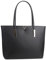 TECPEX Black Tote Bag For Women with Top Handle, Zipper Closure Handbags for School Work or Travel, Shoulder Handbag for 15.6 Inch Laptop (Black)