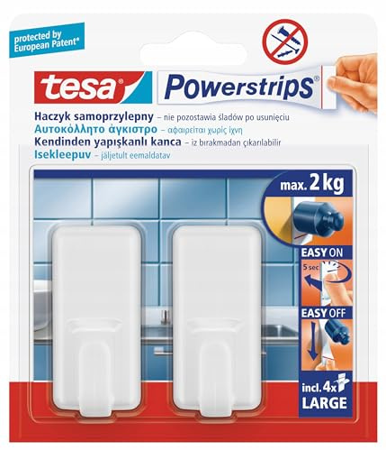 Tesa Haken Haken selbstklebend weiß 2St.