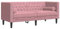 vidaXL Divano Chesterfield con Rinforzi 2 Posti Rosa in Velluto, Divano a 2 posti, Divano da Salotto, Divano in Velluto, Divano Imbottito