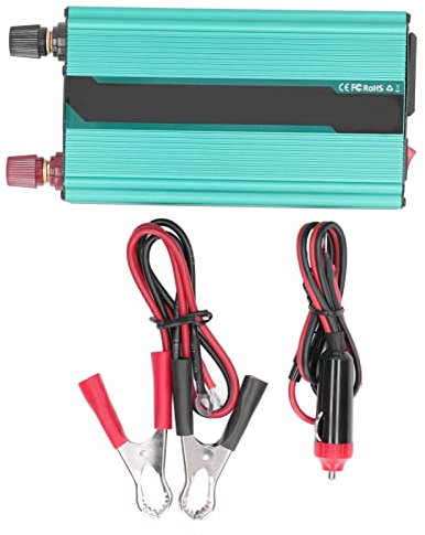 Power Inverter, Car Power Inverter, Solar Converter Adapter 1000W for Home RV Industrial Supplies Green[DC12V to AC220V]