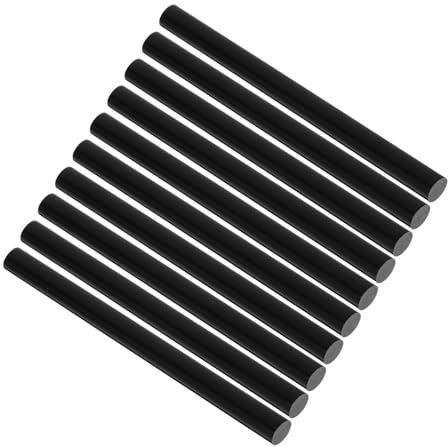Uonlytech 50 Pezzi colla stick nera sciolto di grandi dimensioni Creazione alto kit di crafting bastoncini di colla a caldo adesivi stick di colla a caldo resina Black