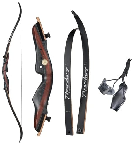TOPARCHERY 62 Recurvebogen 20-50lbs Sportbogen Einsteigerbogen Erwachsene