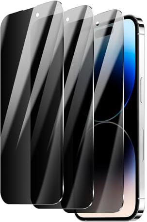 Lyootam 3 Pack Anti-Spy Glas Schutzfolie für iPhone 14 Pro Anti-Spy Gehärtete Glas, 9H Härtegrad, Anti-Bläschen, Anti-Kratzer