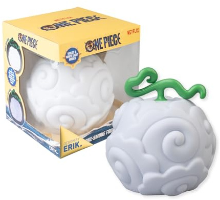 Grupo Erik One Piece Lampada Frutto Smoke Smoke | Luce Notturna | Luce LED, Lampada da Scrivania, Lampada da Comodino, Cavo USB o Batterie, 14,2 x 16,5 x 14 cm, One Piece Manga