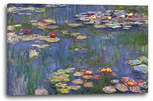 Printed Paintings Leinwand (60x40cm): Claude Monet - Seerosen