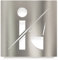 Edelstahl Hinweis-Schild Bitte setzen - selbstklebend & pflegeleicht - Design Piktogramm - WC-Schild H-21-E