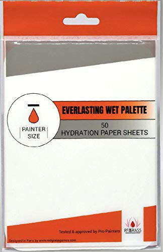 50 Hydration Paper Sheets for Everlasting Wet Palette Painter - Hydration Paper for Miniature Painting