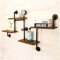 Schweberegale Vintage industrielle Holz Wand Wand hängen Rohr Regal Bücherregal Wohnzimmer Bar Teiler Blumenständer