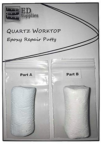 Quartz Sink & Worktop Epoxy Repair Putty – Repairs Chips, Cracks & Similar Damage. 38g (Light Grey)