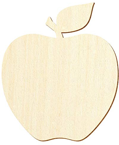 Holz Apfel - Deko Zuschnitte 3-50cm, Größe:8cm, Pack mit:100 Stück