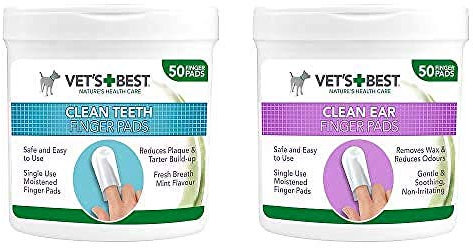 Vet's Best Teeth + Ear Cleaning Pads for Dogs