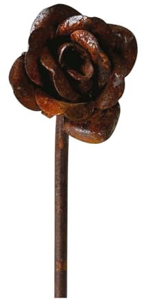 GAP GARDEN PRODUCTS - Solid Metal 5ft (150cm) tall Rose Design Plant stake/support, pack of 3 (supplied bare metal ready 2 rust)