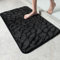 SHANNA Tapis de Bain en Mousse à Mémoire de Forme, 40 x 60cm, Tapis de Salle de Bain Ultra Doux et Antidérapant, Absorbant l'eau et Lavable en Machine pour La Salle de Bain, La Douche Noir