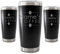 Tazza da viaggio personalizzata con incisione da 500 ml, colore nero con nome e caffè, personalizzabile con qualsiasi nome.