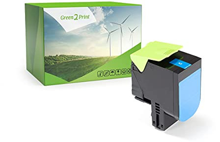 Green2Print Toner Cyan 3500 Seiten ersetzt Lexmark C242XC0 passend für Lexmark MC2425adw, MC2535adwe, MC2640adwe, C2425DW, C2535DW