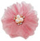 KABELIFE Schön Blume Brosche, Ansteckblume, Haarblume Haarblüte mit Strass Perle Haarschmuck Sicherheitsnadel, Hochzeit, Party, Dekoration (Rot)