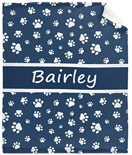 Personalisierte Foto-Überwurfdecke – Personalisierte Hundedecke Pfotenname für Kinder/Erwachsene/Familie, Geburtstag, Weihnachten, Souvenir, Geschenk 76,2 x 101,6 cm für Kleinkinder und Haustiere