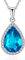 VONSSY Klassische Oval Anhänger Edelstein Halskette-Kristall Rubin Wassertropfen Birthstone Teardrop Smaragd Halskette-18 Karat Platin vergoldete Kette-Stilvolles bedeutungsvolles Schmuckgeschenk