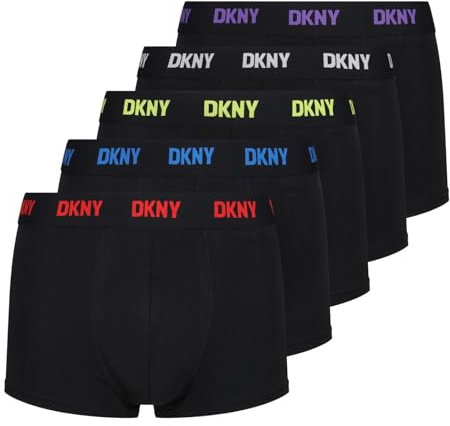 DKNY Men's Mens Cotton Mix Boxers Boxer Briefs, Black, L
